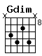Accord guitare Gdim (x1011911x)