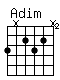 Accord guitare Adim (5x454x)