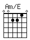 Accord guitare Am/E (002210)