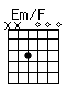 Accord guitare Em/F (xx3000)