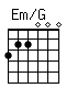 Accord guitare Em/G (322000)