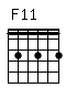 Accord guitare F11 (131313)