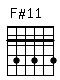 Accord guitare F#11 (242424)