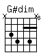 Accord guitare G#dim (x11121012x)